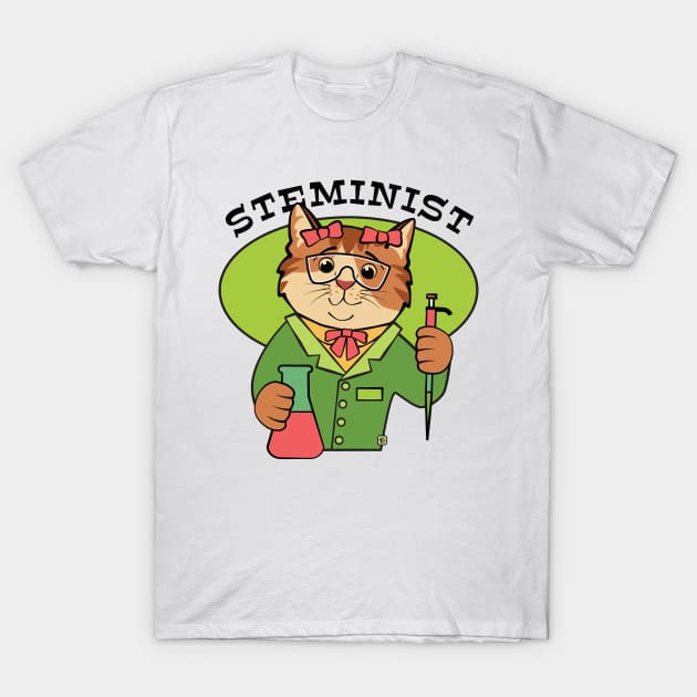 Steminist Cat T-Shirt by Sue Cervenka